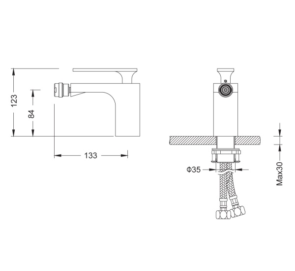 Смеситель для биде Timo  4362/17F латунь матовое золото
