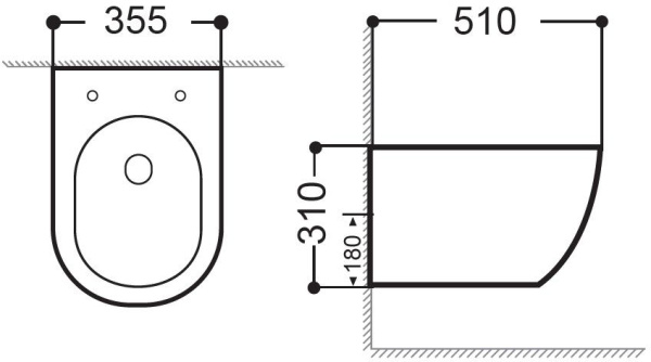 Биде подвесное Aquanet Cetus Cetus 2.0 B2 керамика, цвет белый