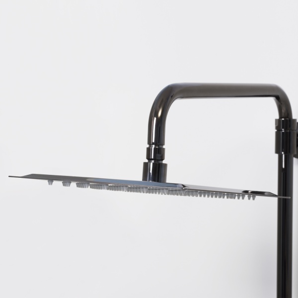 Душевая система со смесителем Wasserkraft Glan A16701 монтаж настенная без термостата черный глянцевый