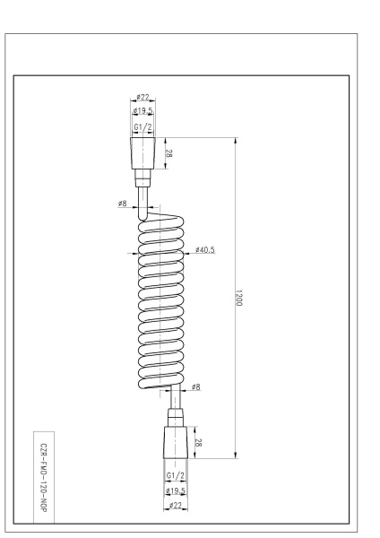 Шланг Cezares Czr CZR-FMH-120-NOP черный матовый 