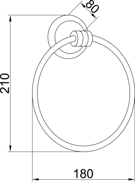 Полотенцедержатель-кольцо Boheme Hermitage 10354 настенный Gold