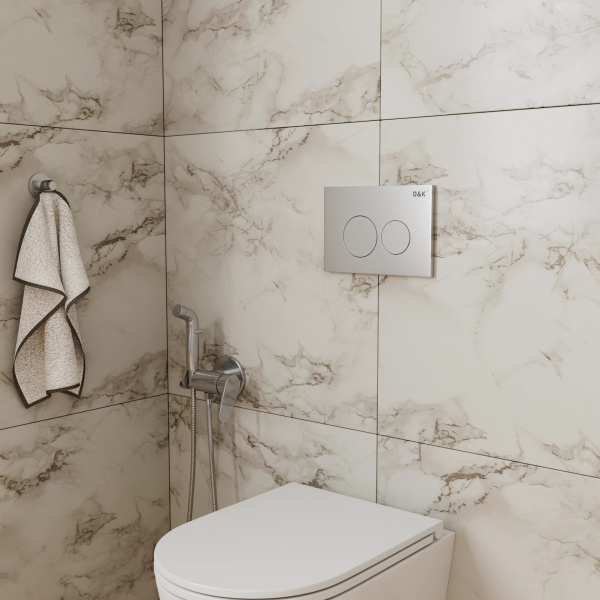 Кнопка смыва механическая D&amp;K Bayern DB1529002.2 цвет матовый хром