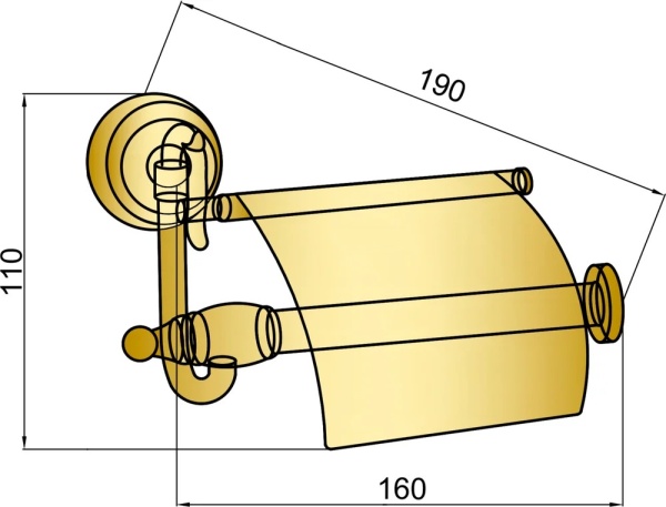 Держатель для туалетной бумаги Boheme Medici 10601 настенный Bronze
