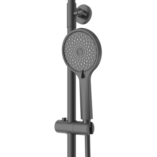 Душевая система со смесителем Cezares Stylus STYLUS-CVD-NOP монтаж настенная без термостата черный матовый