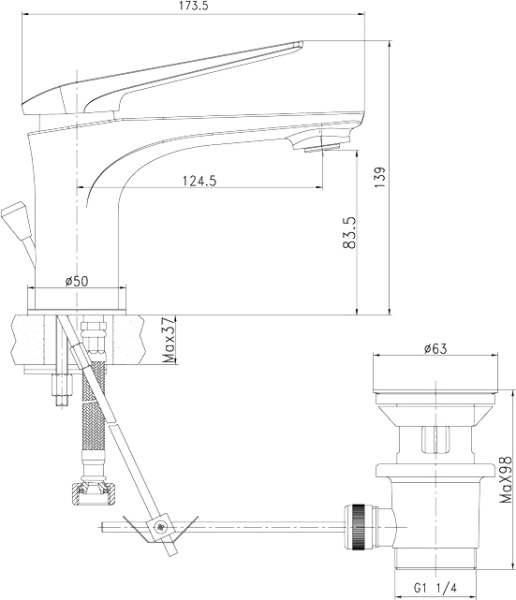 Смеситель для раковины Lemark Allegro LM5906CW хром/белый