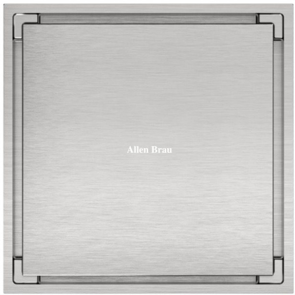 Душевой трап горизонтальный Allen Brau Priority 9.50023.BN 10 см, решетка брашированный никель
