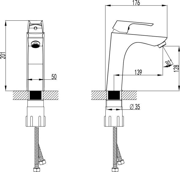 Смеситель для раковины Lemark Unit LM4537C хром