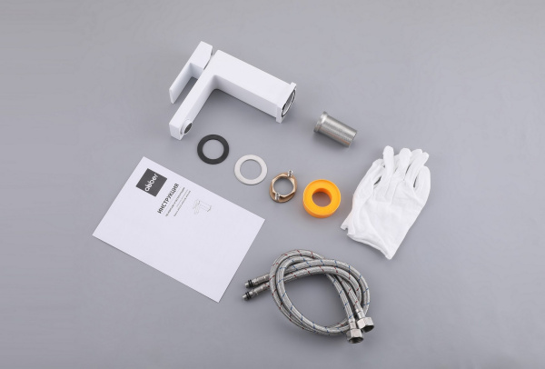 Смеситель для раковины Abber Daheim AF8210W белый матовый