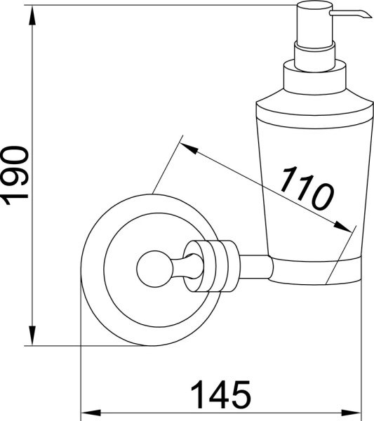 Диспенсер для мыла Boheme Hermitage 10337 настенный бронза