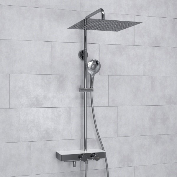 Душевая система со смесителем Wasserkraft  A113.119.101.CH Thermo монтаж настенная с термостатом хром