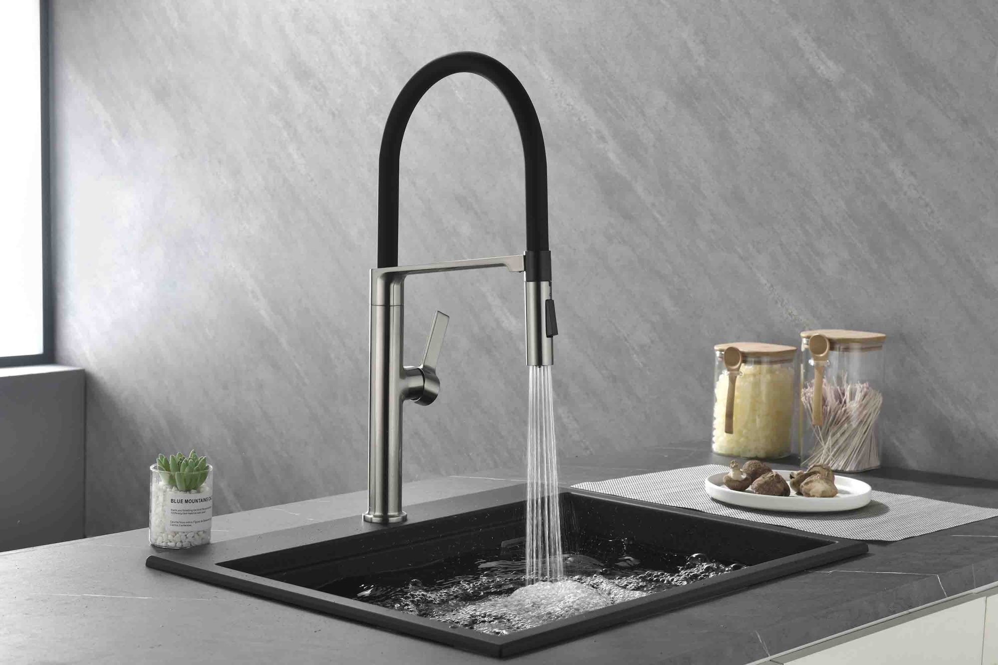 Смеситель для кухни Paulmark Barrel Ba214029-BS без подключения к фильтру нержавеющая сталь