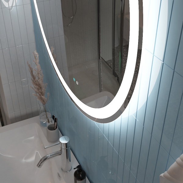 Зеркало с подсветкой BelBagno  SPC-RNG-800-LED-TCH-SND 80x80 сенсор