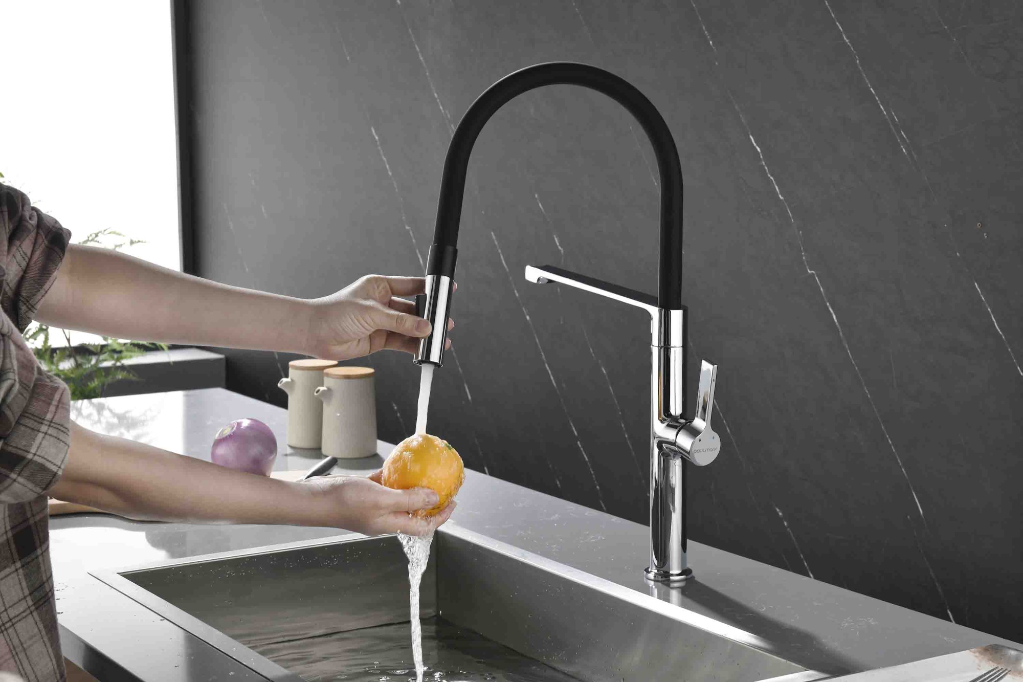 Смеситель для кухни Paulmark Barrel Ba214029-CR без подключения к фильтру хром