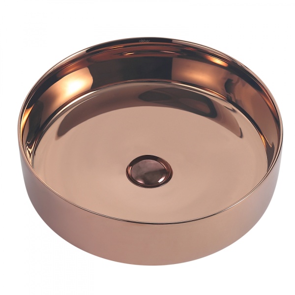 Раковина  круглая Abber Bequem AC2109RG фаянс цвет розовое золото