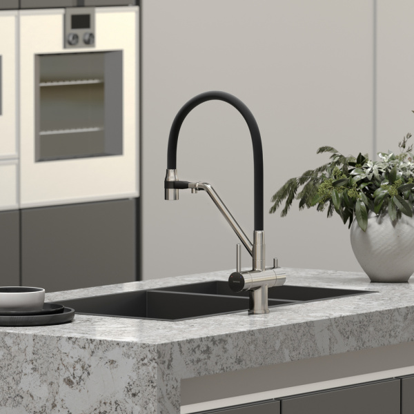 Смеситель для кухни Sancos Dora SC4003BN с подключением к фильтру брашированный никель