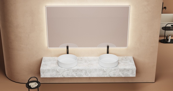 Раковина  круглая Abber Bequem AC2114 фаянс цвет белый