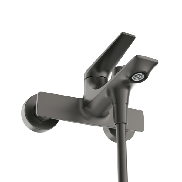 Смеситель для ванны или душа Cezares Liner LINER-VD-GM настенный 
без термостата оружейная сталь