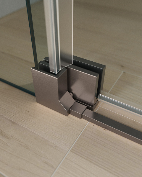 Душевая дверь распашная Cezares Slider SLIDER-B-1-100/110-C-GM 100-110 см стекла прозрачные профиль оружейная сталь