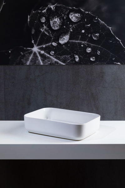 Раковина накладная прямоугольная Allen Brau Fantasy 4.11021.21 керамика цвет белый матовый