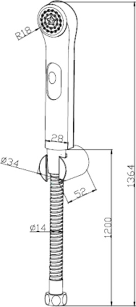 Гигиенический комплект Bravat  D9122CP-RUS хром 