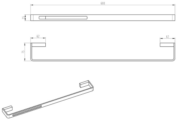 Полотенцедержатель Boheme Q 10942-SGM 