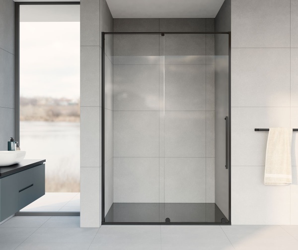 Душевая дверь Vincea Arno VPS-1A120CLB 120 см стекла прозрачные, профиль черный