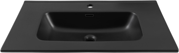 Раковина мебельная прямоугольная Aquanet Flat 00329255 керамика цвет черный матовый