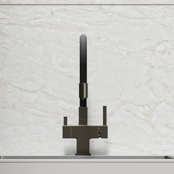 Смеситель для кухни Sancos Arno SC4005GG с подключением к фильтру вороненая сталь/черный