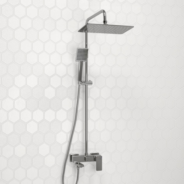 Душевая система со смесителем Wasserkraft  A177.069.141.010.CH монтаж настенная без термостата хром