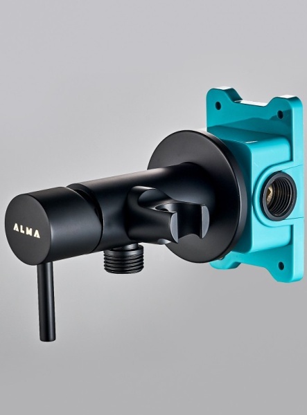 Гигиенический душ ALMAes Benito AL-859-05 встраиваемый в стену черный матовый