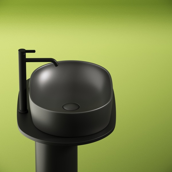 Раковина накладная овальная Ceramica Nova Element CN6047MDH фарфор цвет темно-серый матовый