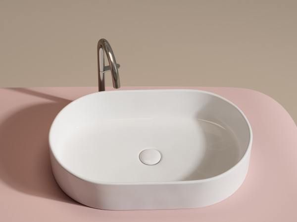 Раковина накладная овальная Ceramica Nova Element CN6048 фарфор цвет белый