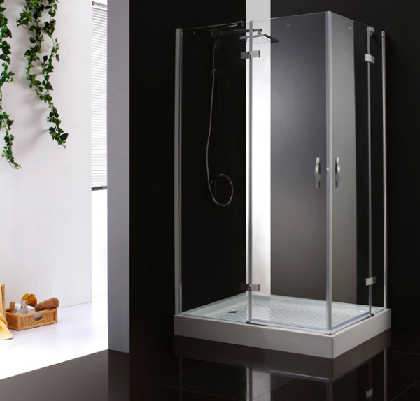 Душевой угол Cezares Bergamo BERGAMO-AH-2-100/90-C-Cr-L прямоугольная  стекла прозрачные, профиль хром
