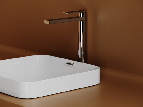 Раковина встраиваемая сверху квадратная  Ceramica Nova Element CN6077 фарфор цвет белый