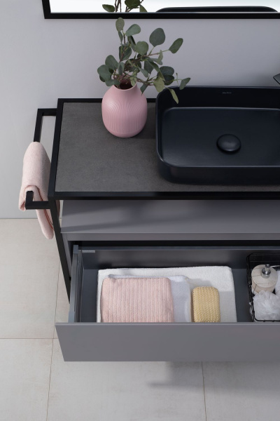 Столешница для ванной Allen Brau Priority 1.31012.GR-S 115.8 см керамогранит, цвет серый