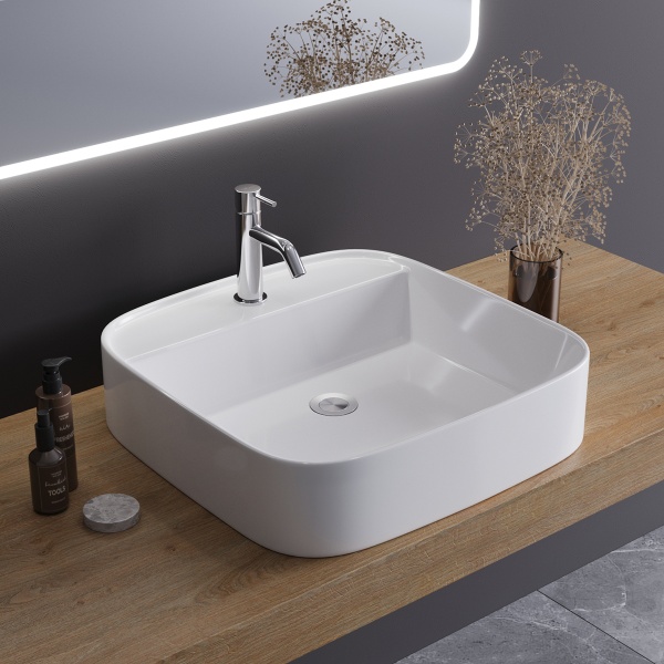 Раковина  квадратная  Cezares  CZR-LFT-50-LVB фаянс цвет белый