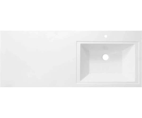 Раковина мебельная над стиральной машиной прямоугольная Эстет Даллас ФР-00001528 литьевой мрамор цвет белый