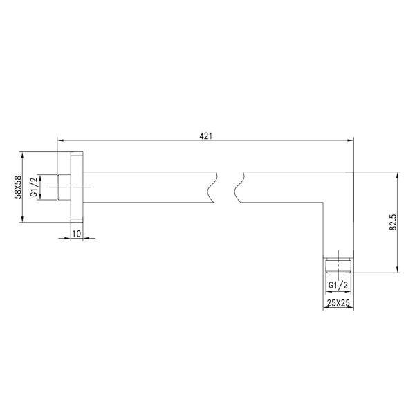 Держатель верхнего душа Lemark  LM5887C хром 