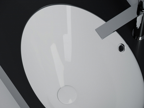 Раковина встраиваемая снизу овальная Ceramica Nova Era CN6081 фарфор цвет белый