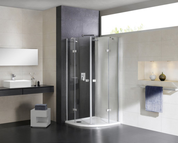 Душевой угол Cezares Crystal-S CRYSTAL-S-R-2-80-C-Cr четверть круга  стекла , профиль 