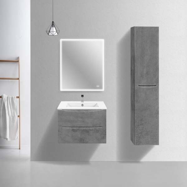 Тумба  подвесная Vincea Mia Slim VMC-2MC700S1BT 70 см  2 ящика цвет Beton 