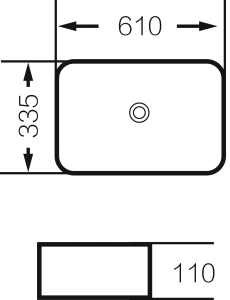 Раковина  прямоугольная Grossman  GR-3031 фаянс цвет белый