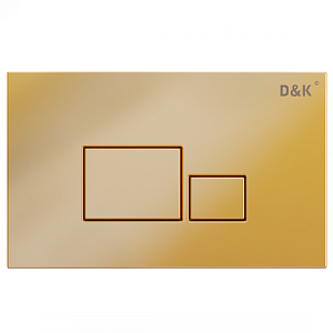 Кнопка смыва механическая D&amp;K Quadro DB1519003 цвет матовое золото