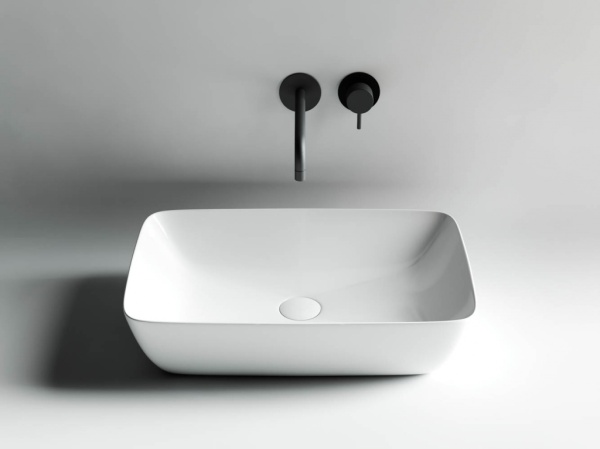 Раковина накладная прямоугольная Ceramica Nova Form CN2003 фарфор цвет белый