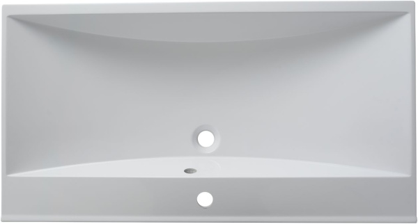 Раковина мебельная прямоугольная Aquanet Нота 00284114 литьевой мрамор цвет белый