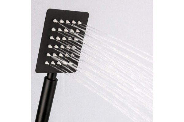 Душевая система со смесителем ALMAes Eco GK-0315 монтаж настенная без термостата черный матовый