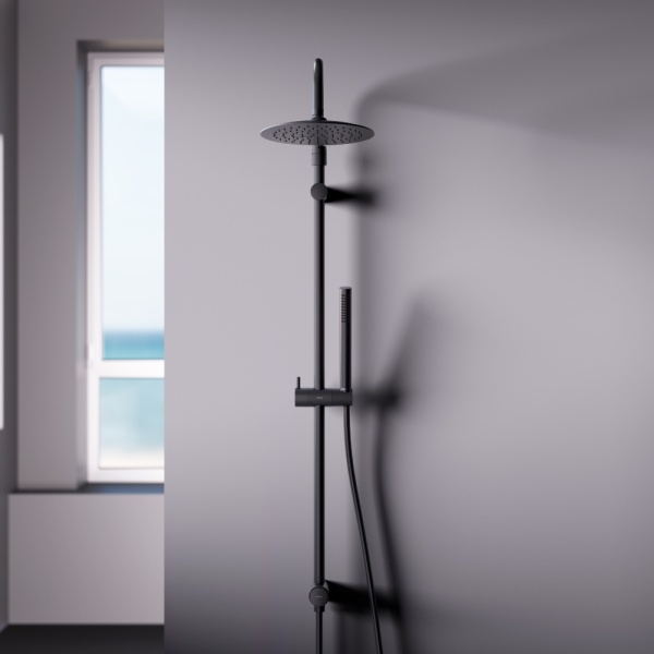 Душевая система без смесителя Damixa Scandinavian Pure 936000300 монтаж настенная без термостата черный