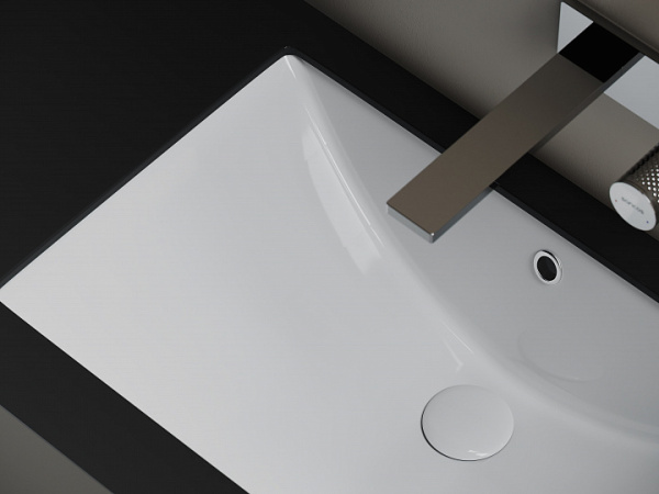 Раковина встраиваемая снизу прямоугольная Ceramica Nova Era CN6082 фарфор цвет белый