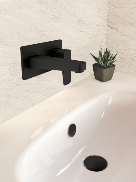 Смеситель для раковины VitrA Root Square A4273836EXP матовый черный