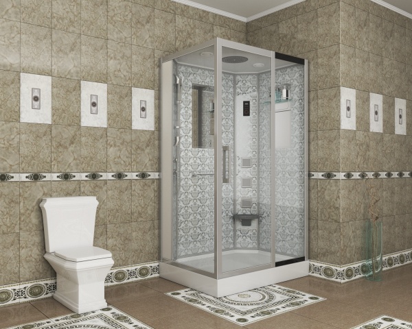 Душевая кабина с крышей Niagara Luxe 7711WR прямоугольная   стекла , профиль хром